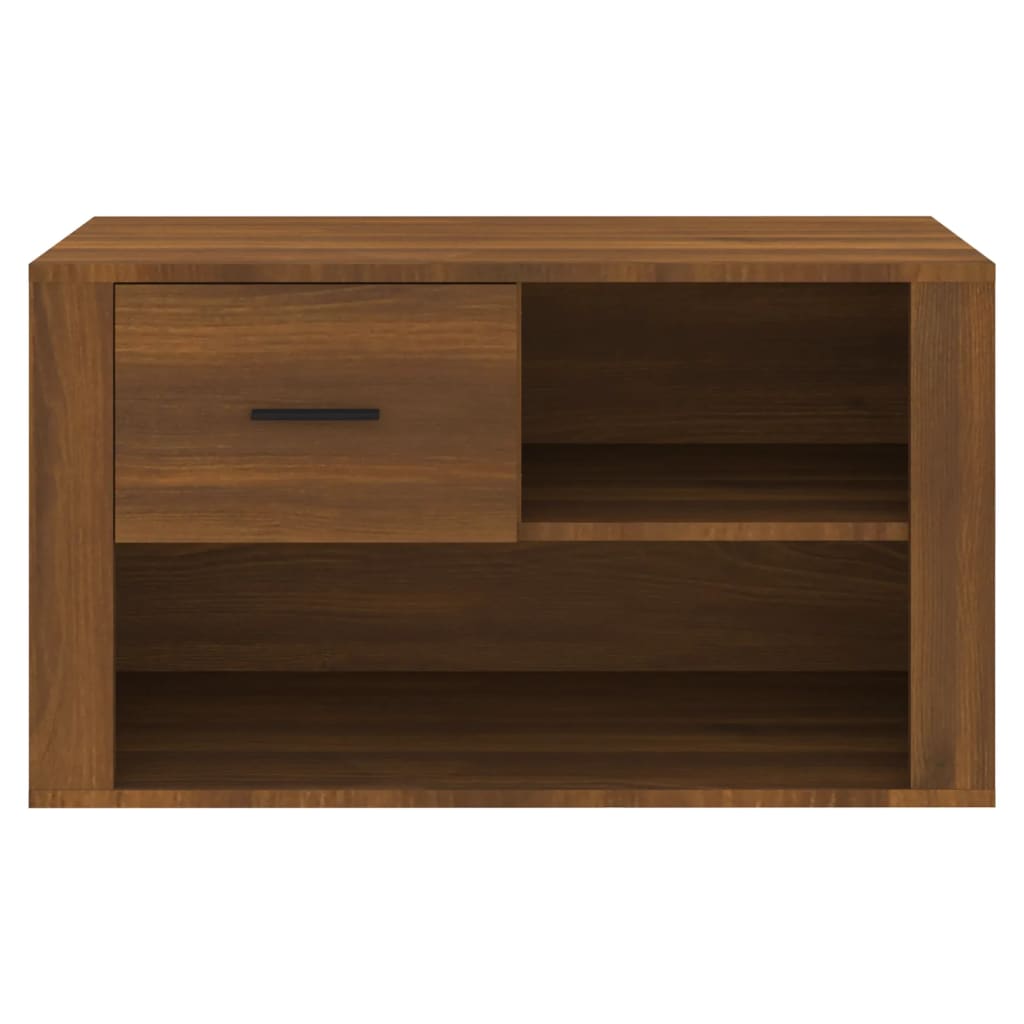 Shoe Cabinet Brown Oak Look 80x35x45 cm Wood Material