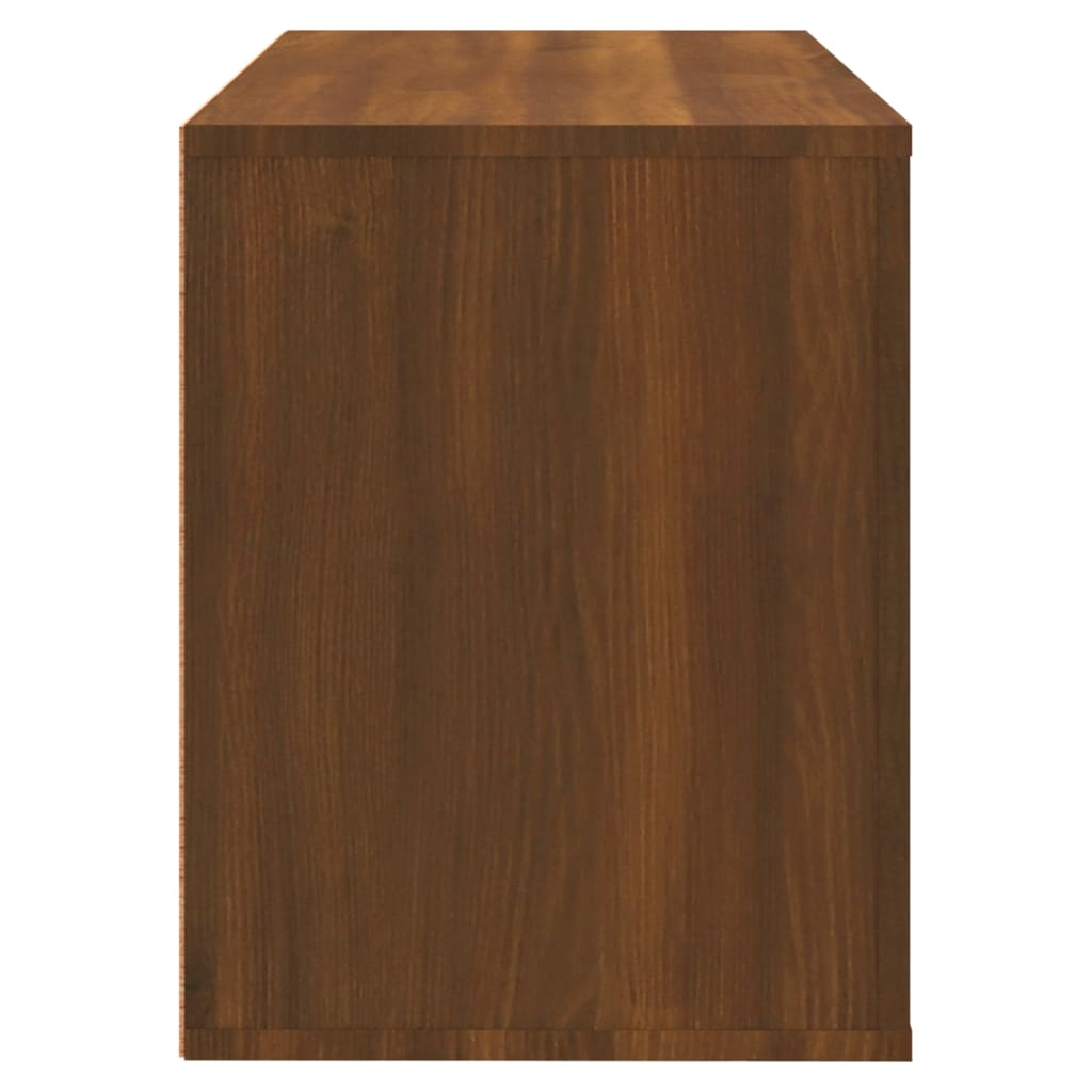 Shoe Cabinet Brown Oak Look 80x35x45 cm Wood Material