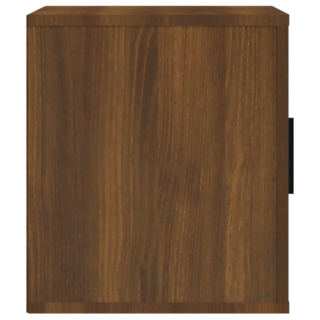 Meuble TV aspect chêne marron 100x35x40 cm matériau bois