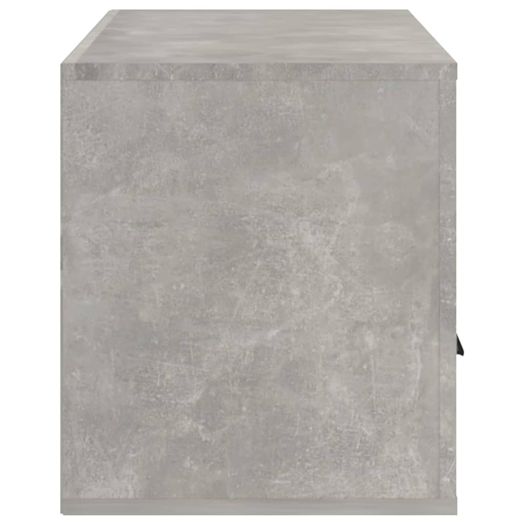 Meuble TV gris béton 100x35x40 cm en bois