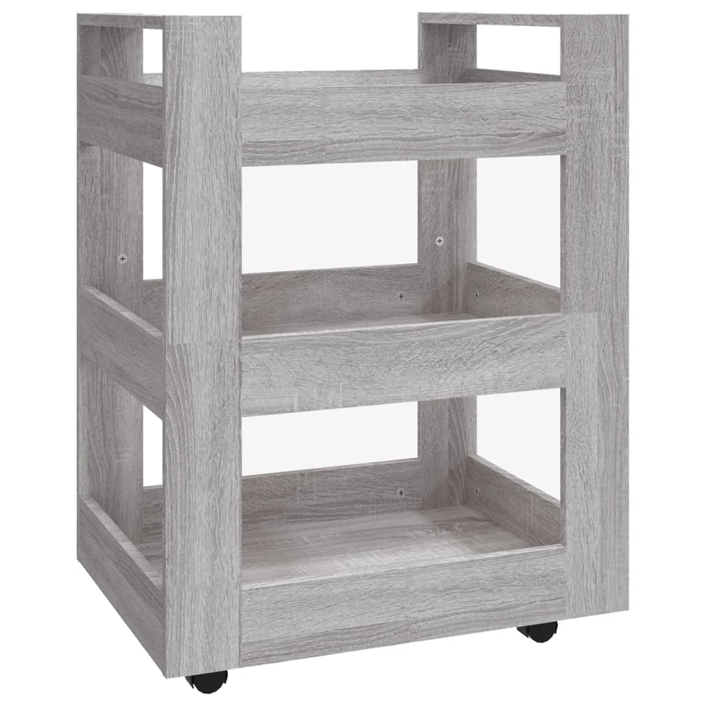 Chariot de cuisine gris Sonoma 60x45x80 cm en bois