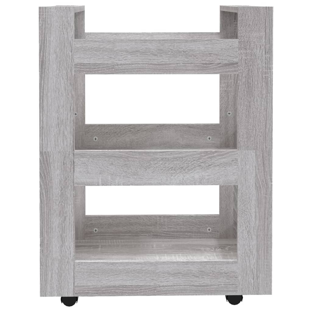 Chariot de cuisine gris Sonoma 60x45x80 cm en bois