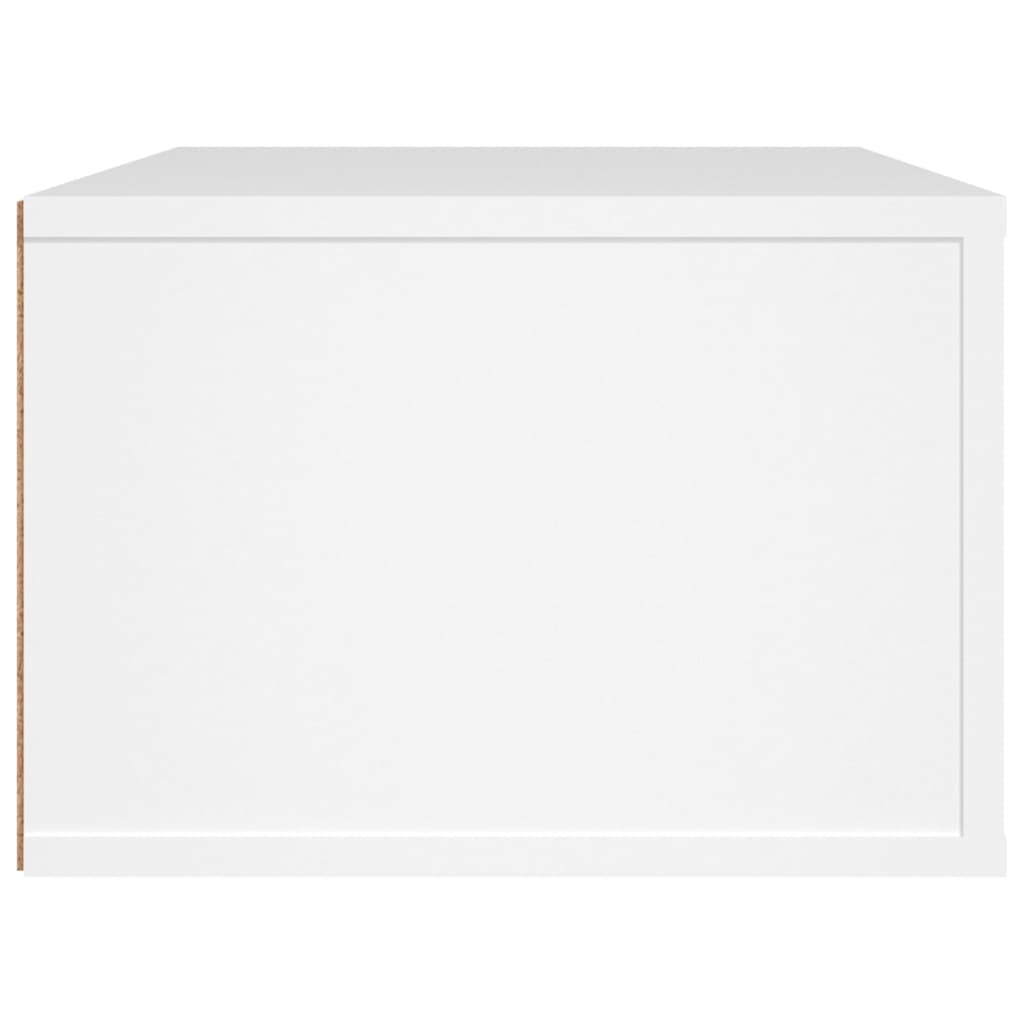 Meuble TV mural blanc 80x36x25 cm en bois