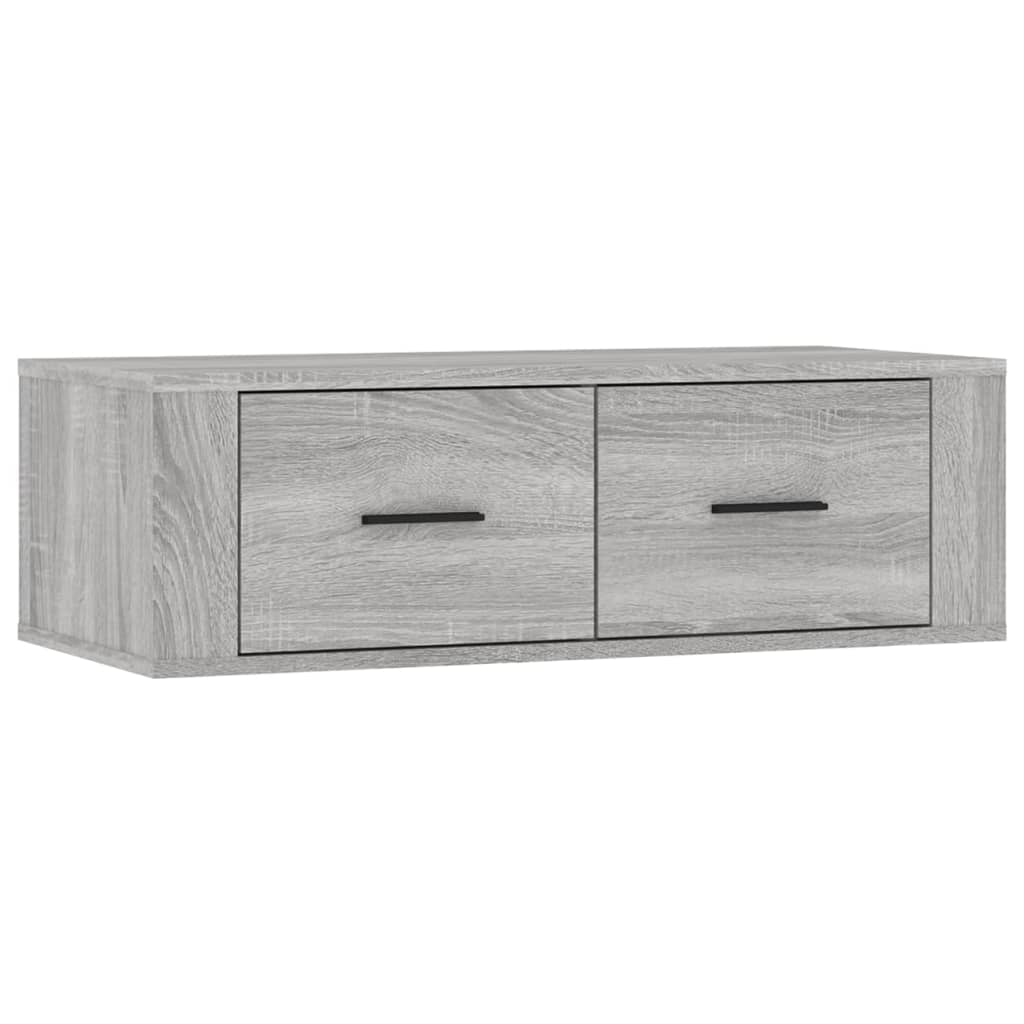 Meuble TV mural gris Sonoma 80x36x25 cm en bois