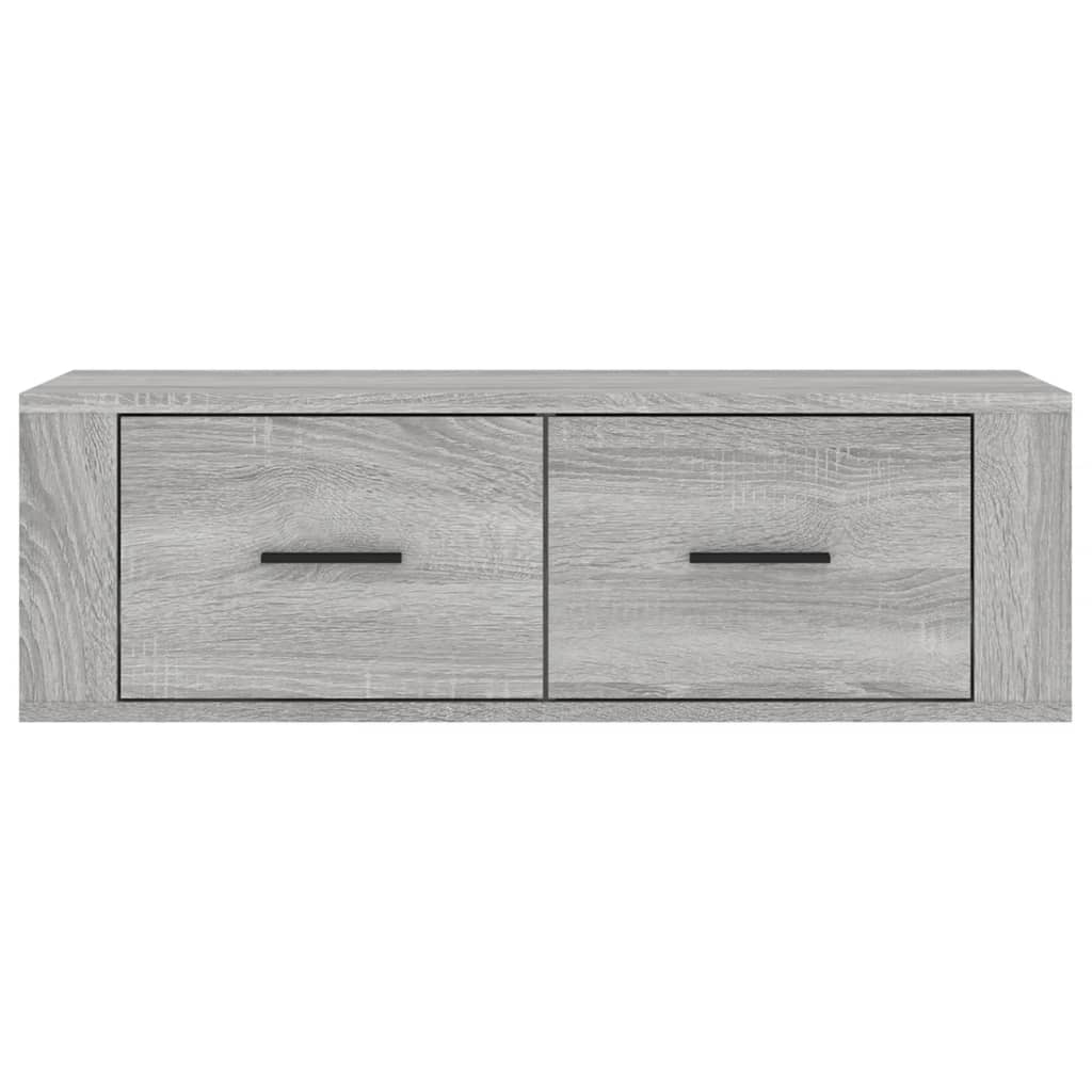 Meuble TV mural gris Sonoma 80x36x25 cm en bois