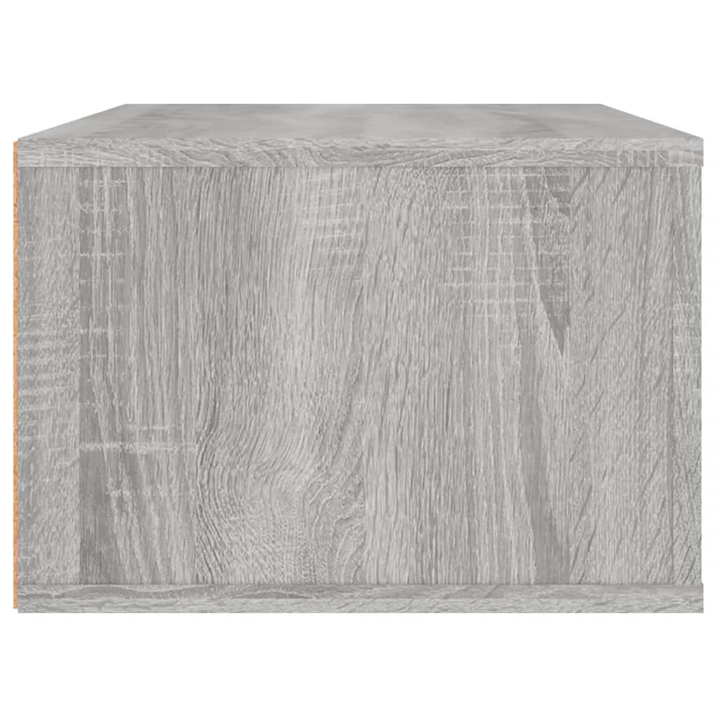 Meuble TV mural gris Sonoma 80x36x25 cm en bois