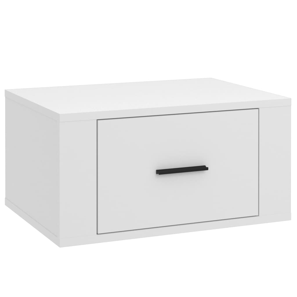 Tables de chevet murales 2 pcs. Blanc 50x36x25 cm