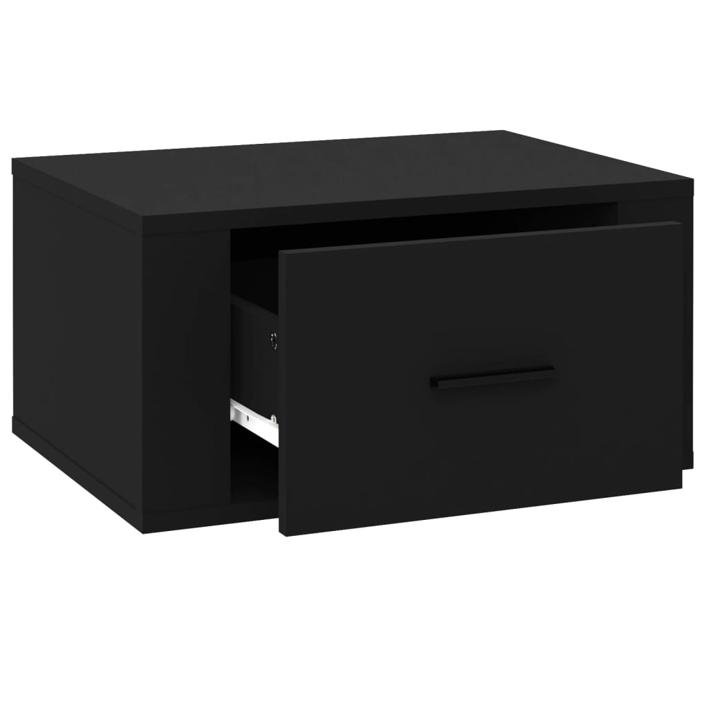 Wand-Nachttisch Schwarz 50x36x25 cm