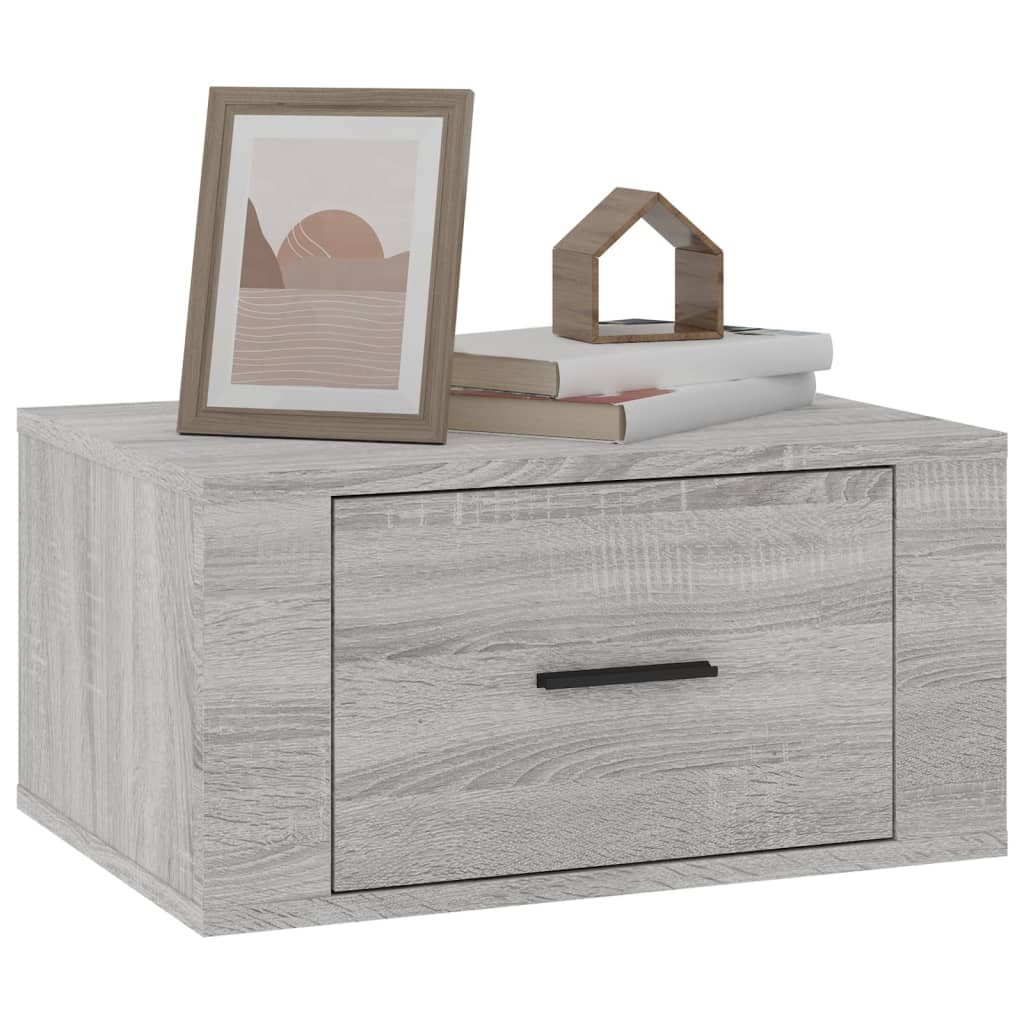 Tables de chevet murales 2 pcs. Gris Sonoma 50x36x25 cm