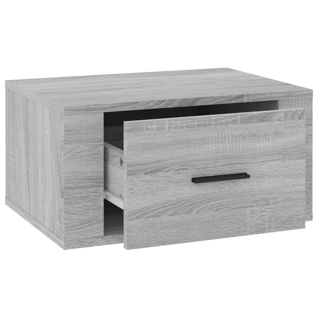 Tables de chevet murales 2 pcs. Gris Sonoma 50x36x25 cm