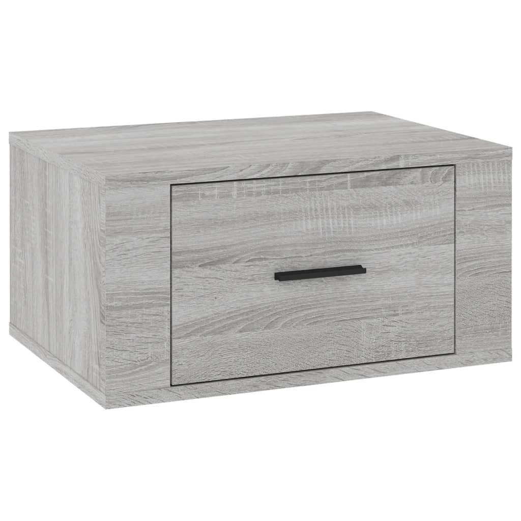 Wand-Nachttische 2 Stk. Grau Sonoma 50x36x25 cm