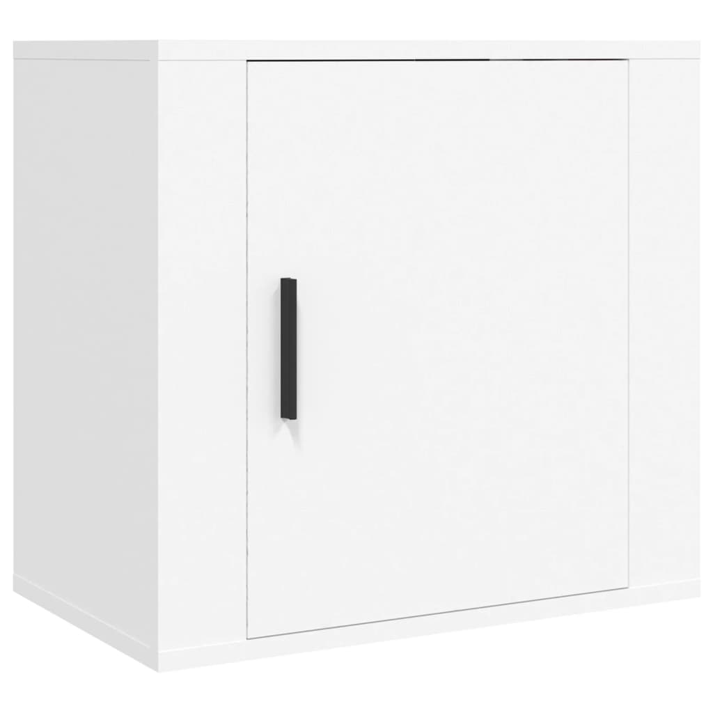 Table de chevet murale blanche 50x30x47 cm