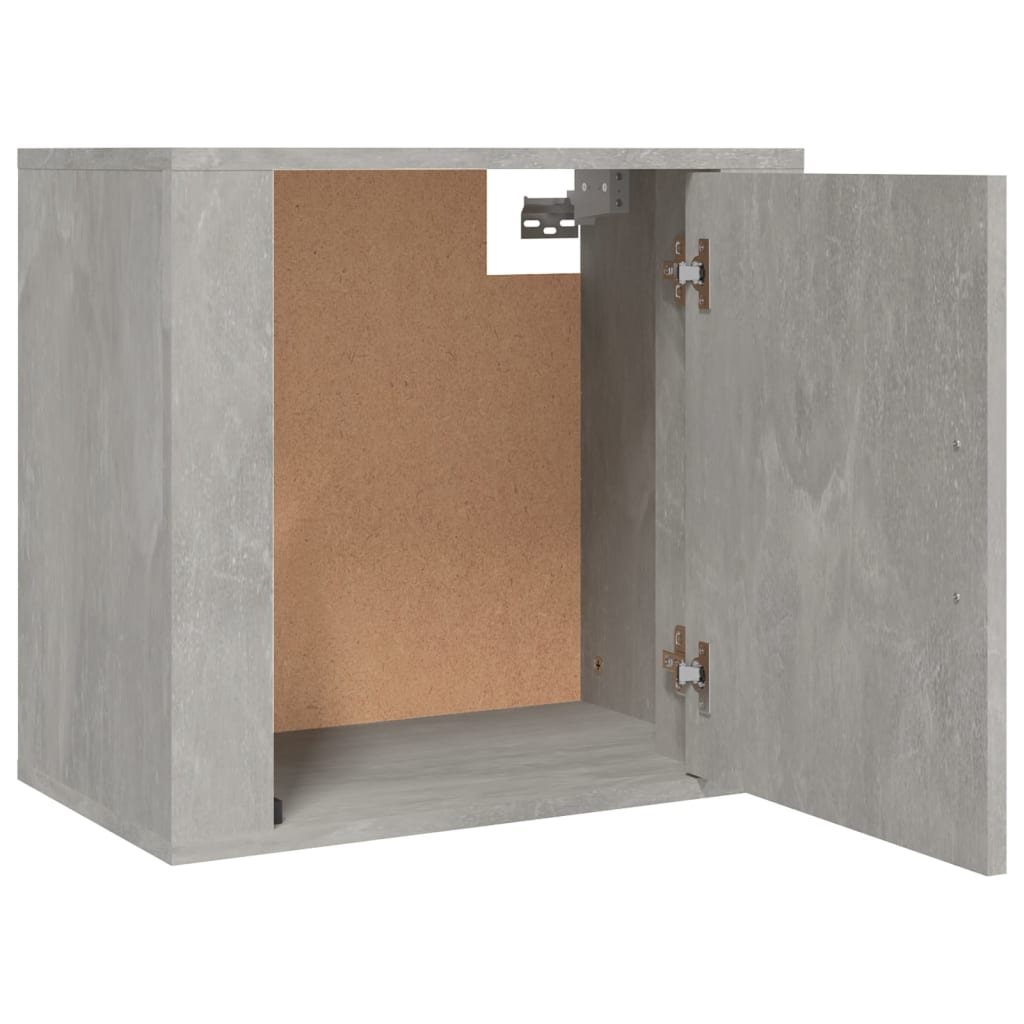 Tables de chevet murales 2 pcs gris béton 50x30x47 cm