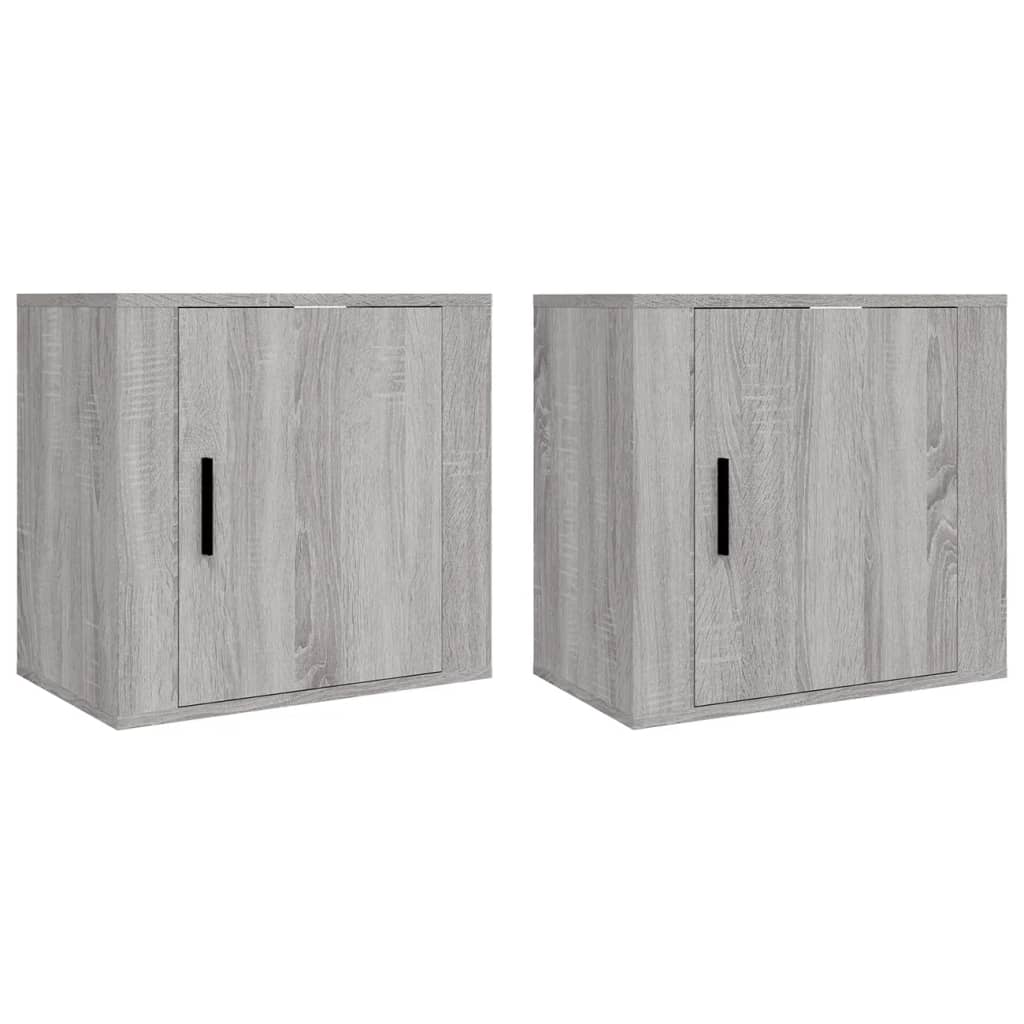 Tables de chevet murales 2 pcs. Gris Sonoma 50x30x47 cm