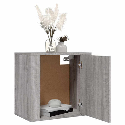 Wand-Nachttische 2 Stk. Grau Sonoma 50x30x47 cm