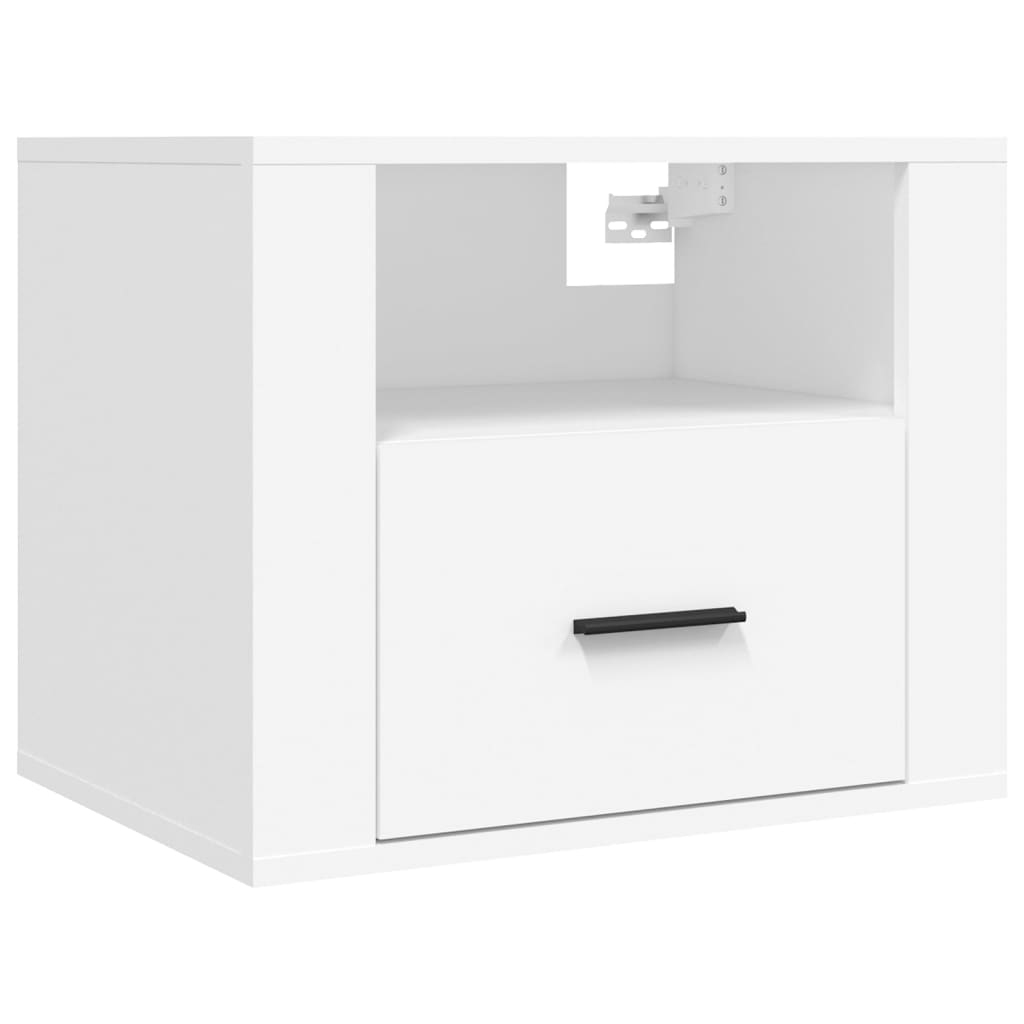 Tables de chevet murales 2 pcs. Blanc 50x36x40 cm