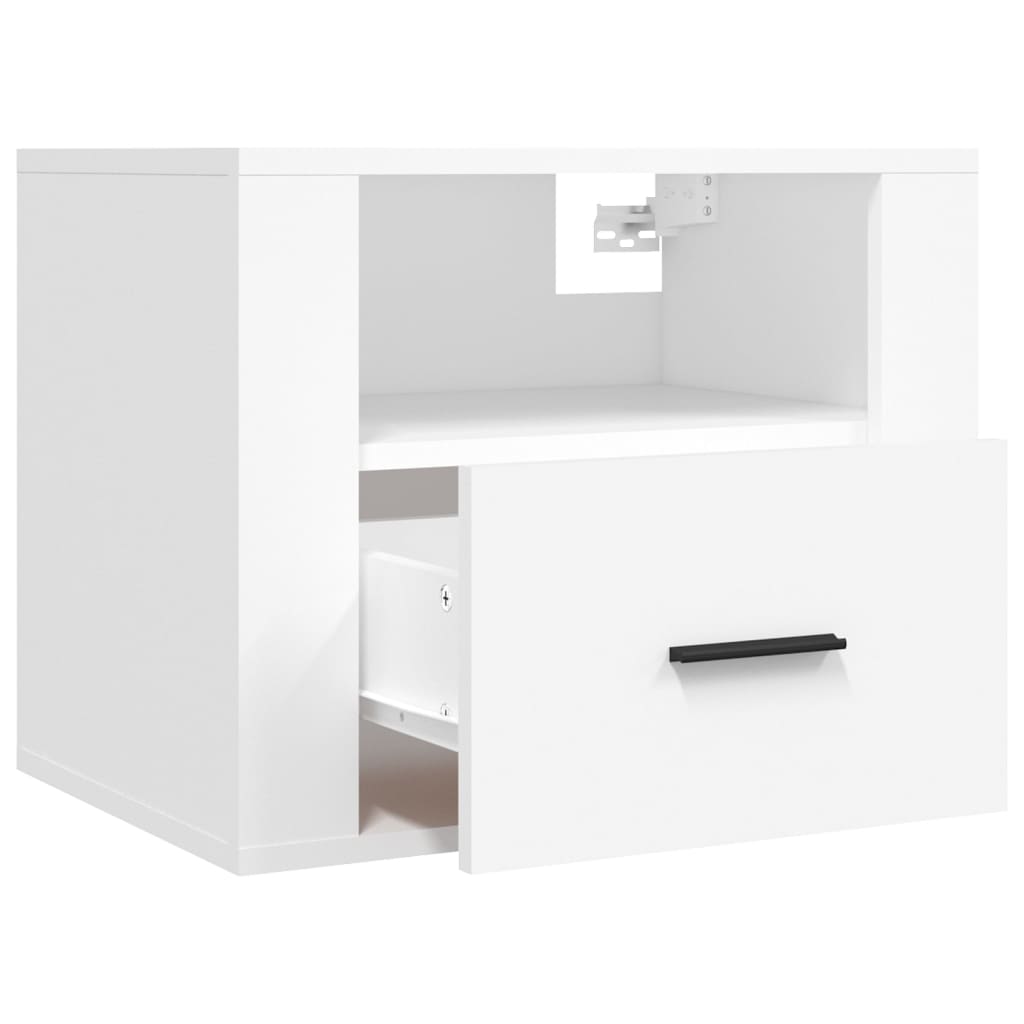 Tables de chevet murales 2 pcs. Blanc 50x36x40 cm