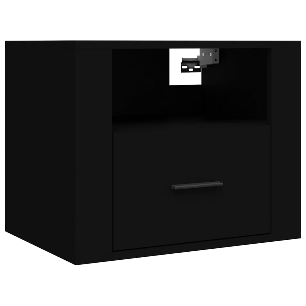 Tables de chevet murales 2 pcs Noir 50x36x40 cm