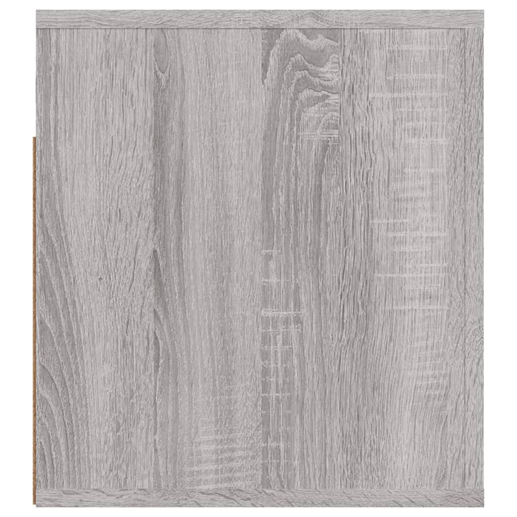 Table de chevet murale, gris Sonoma, 50x36x40 cm