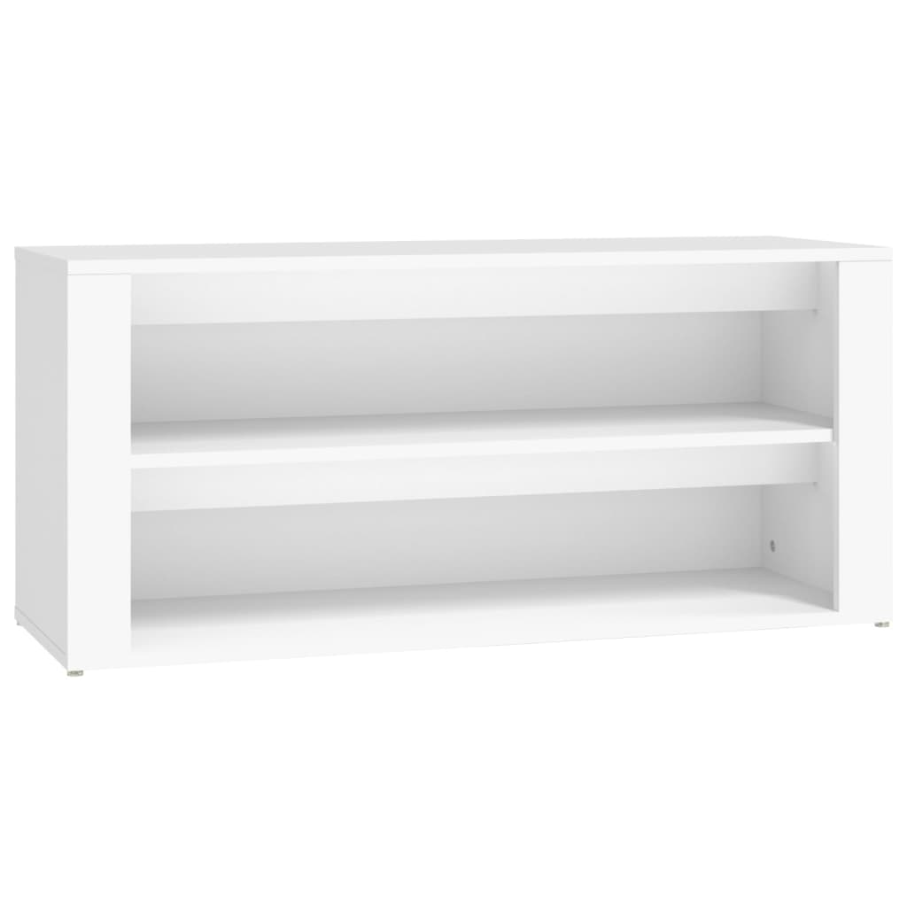 Étagère à chaussures blanc 100x35x45 cm en bois