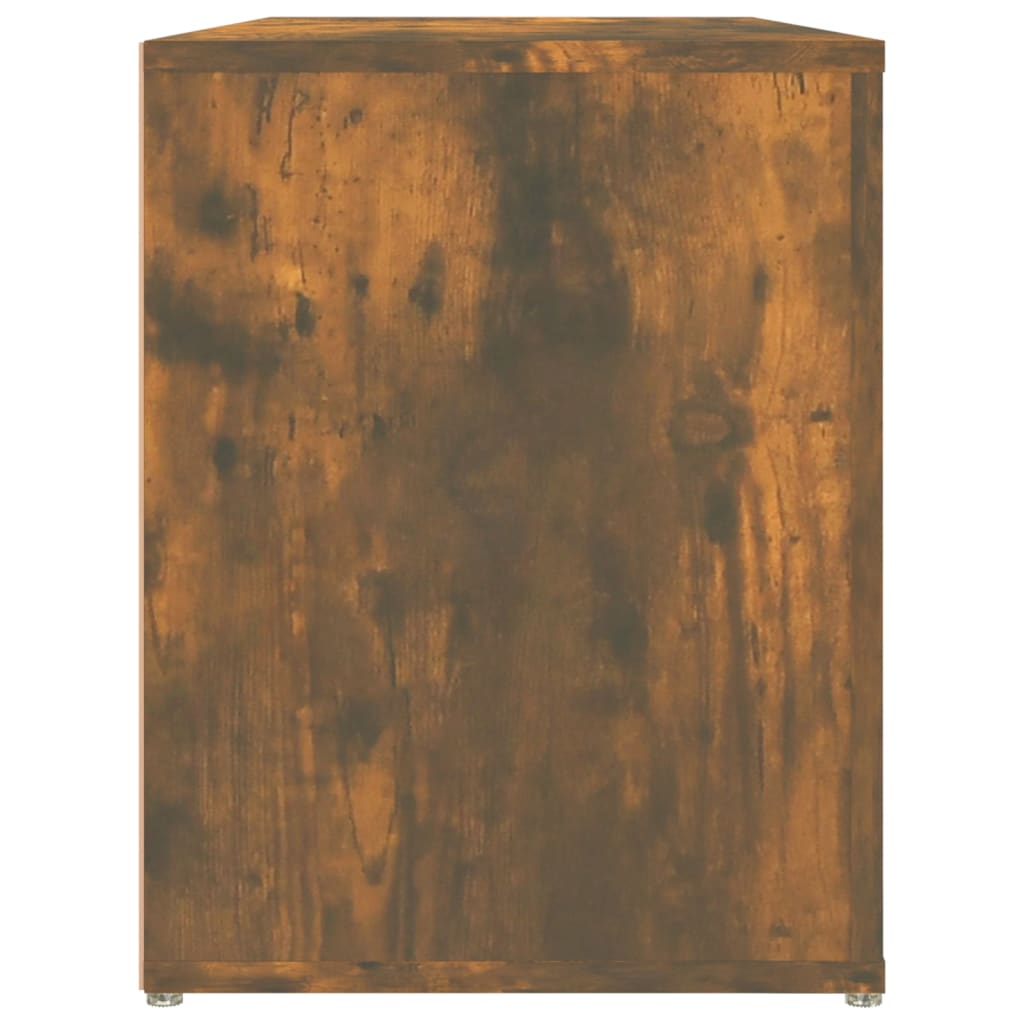 Shoe rack smoked oak 100x35x45 cm wood material