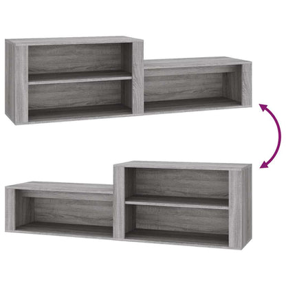 Schuhschrank Grau Sonoma 150x35x45 cm Holzwerkstoff