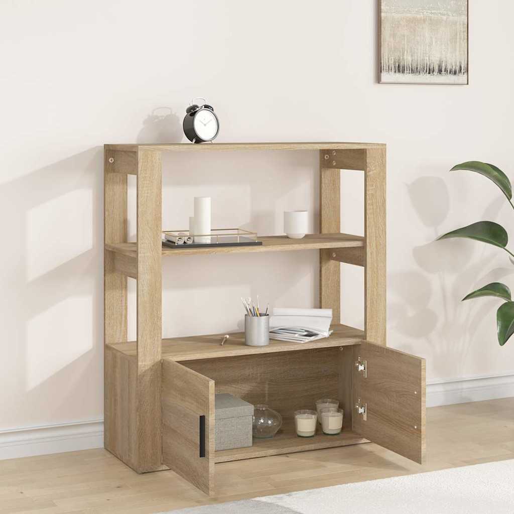 Sideboard Sonoma-Eiche 80x30x90 cm Holzwerkstoff