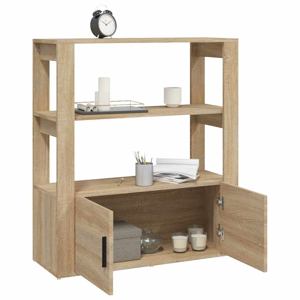 Sideboard Sonoma-Eiche 80x30x90 cm Holzwerkstoff