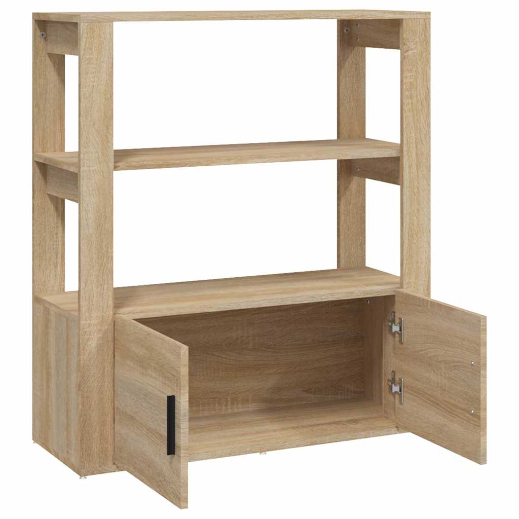 Sideboard Sonoma-Eiche 80x30x90 cm Holzwerkstoff