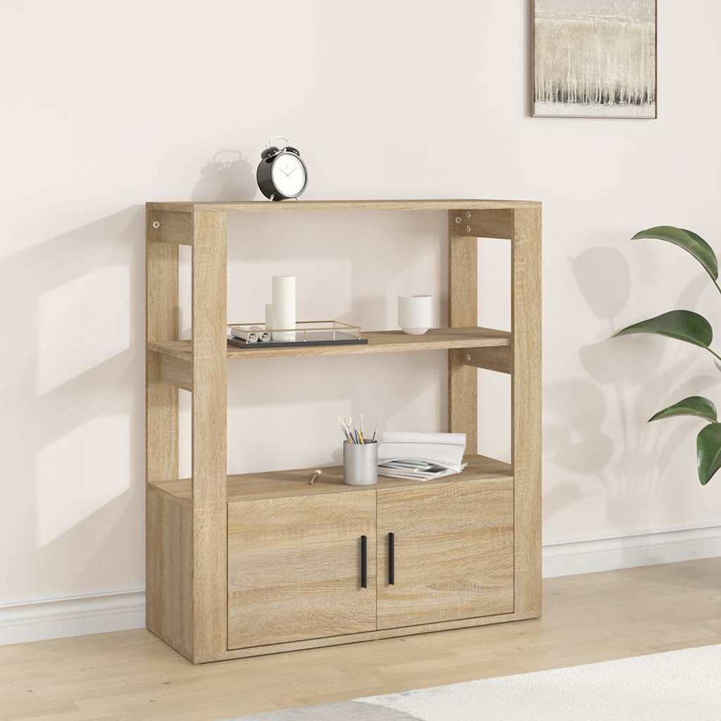 Sideboard Sonoma-Eiche 80x30x90 cm Holzwerkstoff