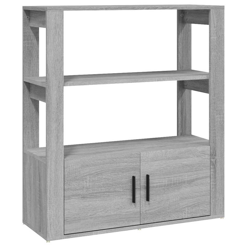 Sideboard Grau Sonoma 80x30x90 cm Holzwerkstoff