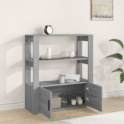Sideboard Grau Sonoma 80x30x90 cm Holzwerkstoff