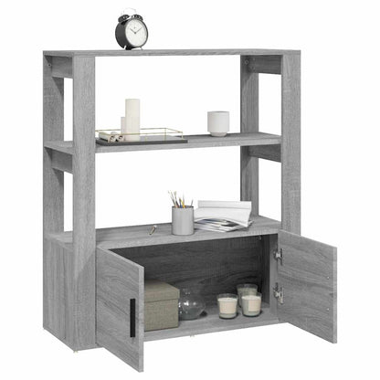 Sideboard Grau Sonoma 80x30x90 cm Holzwerkstoff