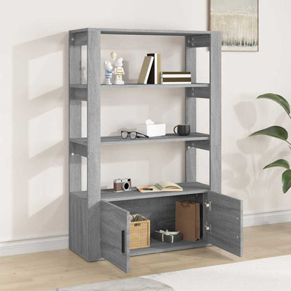 Sideboard Grau Sonoma 80x30x119,5 cm Holzwerkstoff