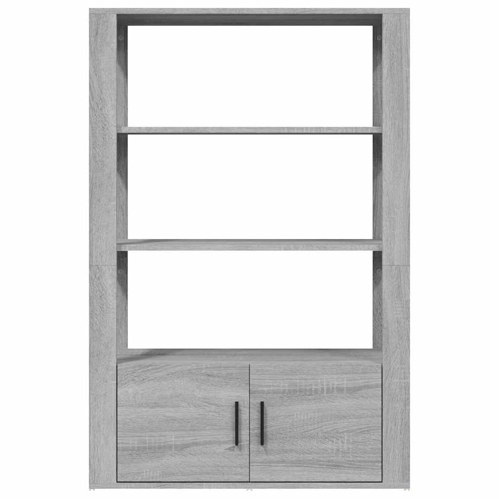 Sideboard Grau Sonoma 80x30x119,5 cm Holzwerkstoff