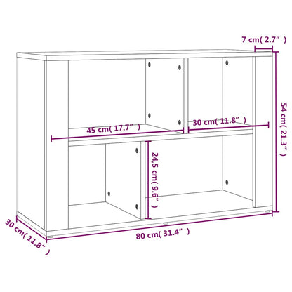 Sideboard Grau Sonoma 80x30x54 cm Holzwerkstoff