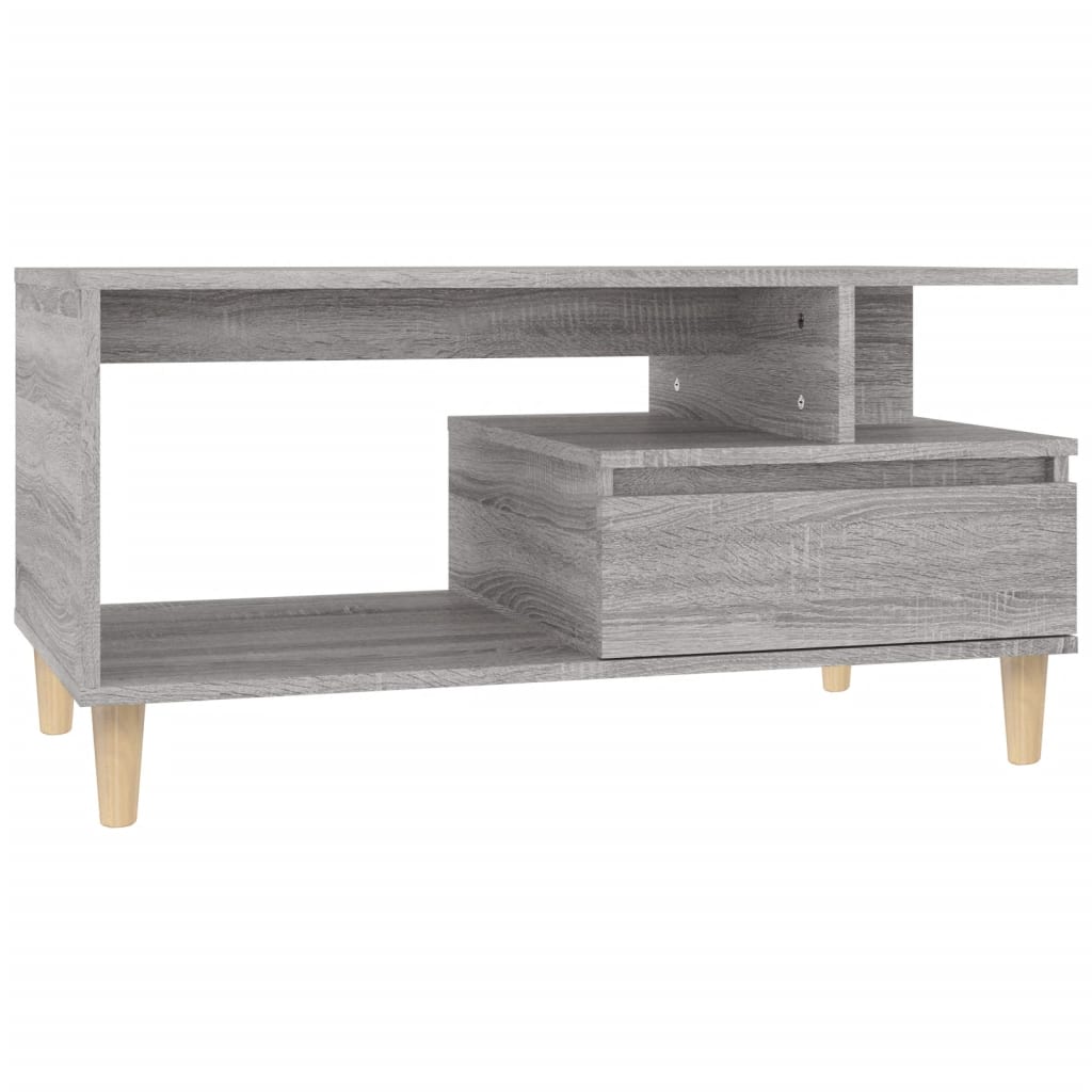 Table basse Sonoma grise 90x49x45 cm en bois