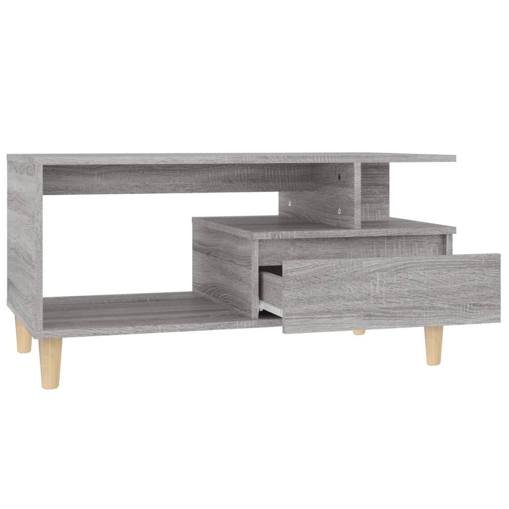 Table basse Sonoma grise 90x49x45 cm en bois