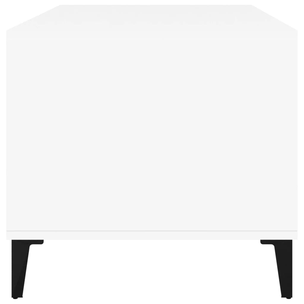 Table basse blanche 90x49x45 cm en bois