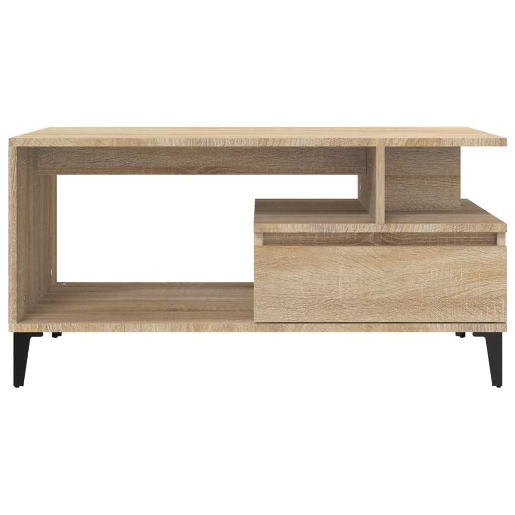 Table basse chêne Sonoma 90x49x45 cm en bois