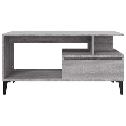 Couchtisch Grau Sonoma 90x49x45 cm Holzwerkstoff