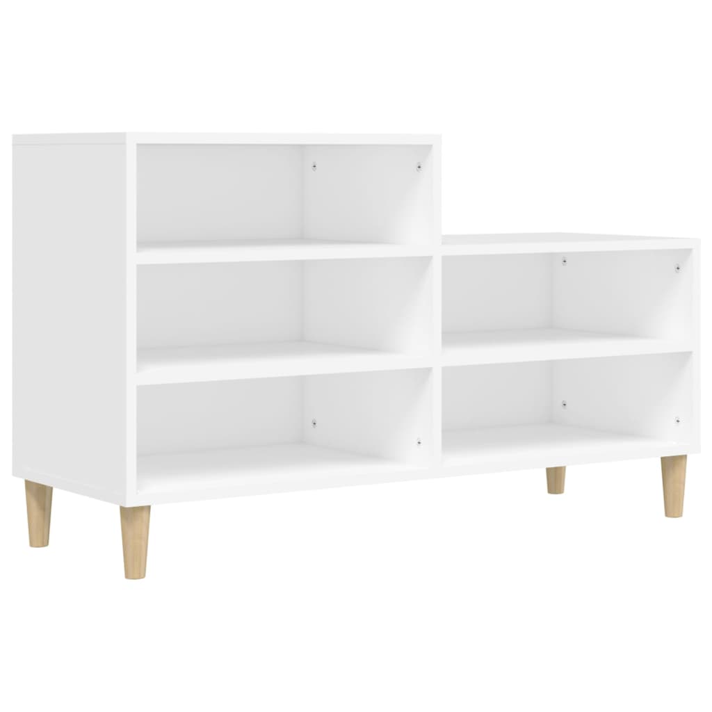 Étagère à chaussures blanc 102x36x60 cm en bois