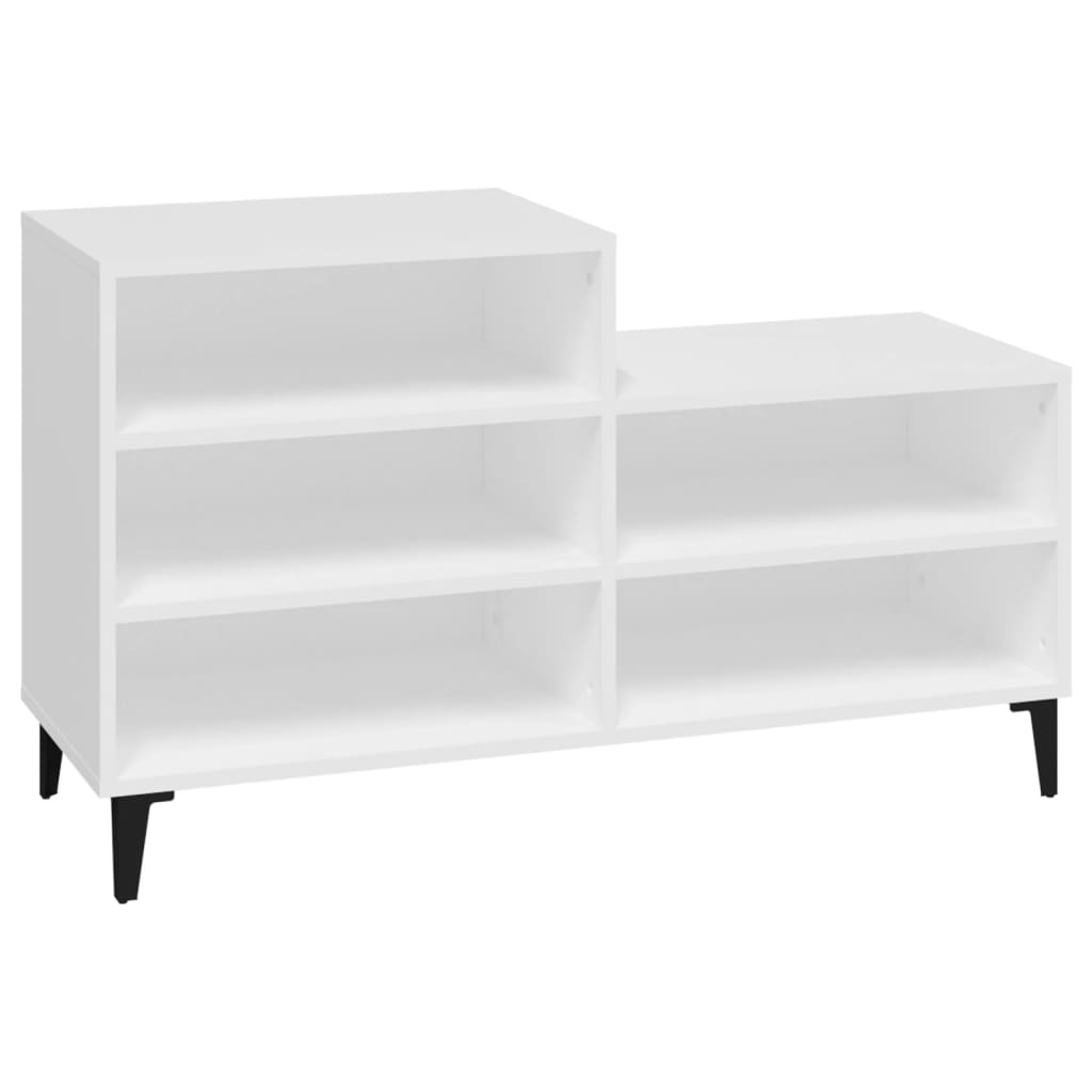 Étagère à chaussures blanc 102x36x60 cm en bois