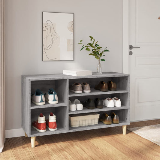 Étagère à chaussures gris Sonoma 102x36x60 cm en bois