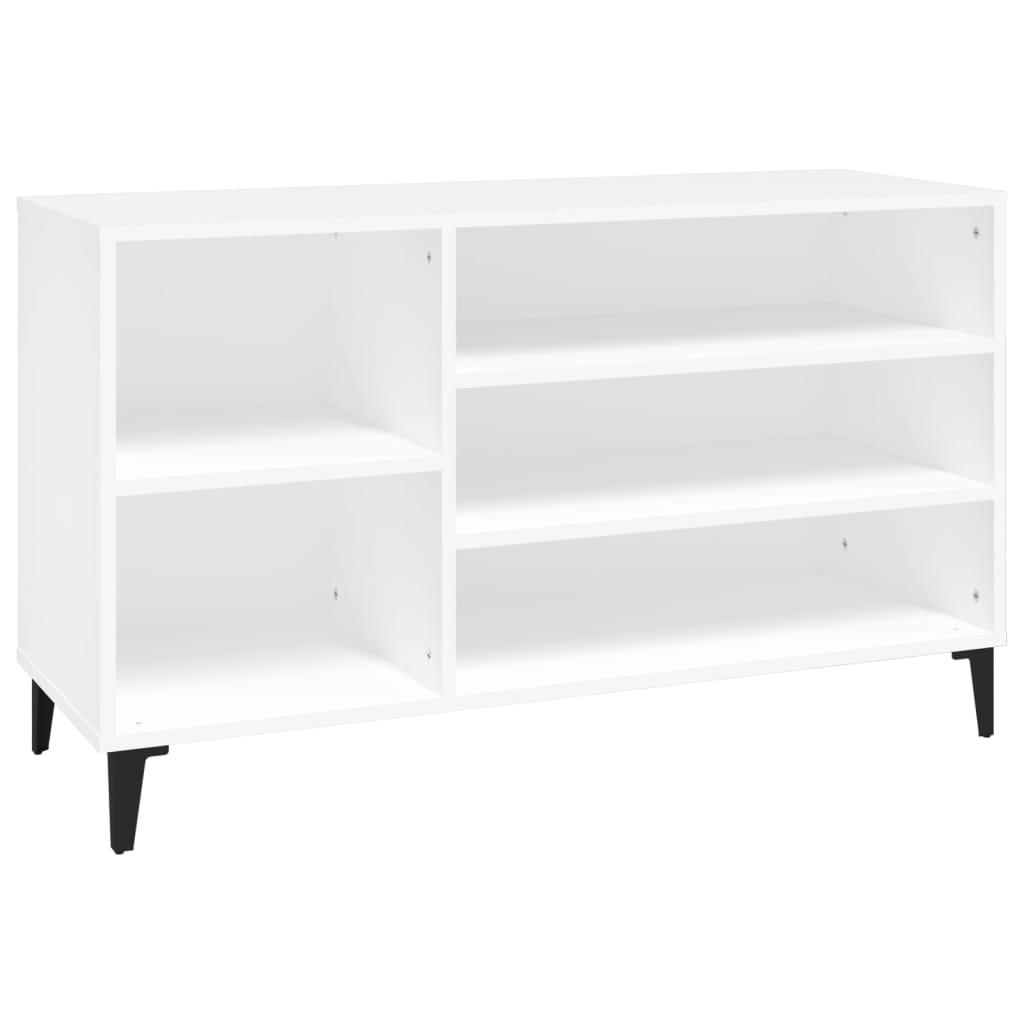 Étagère à chaussures blanc 102x36x60 cm en bois