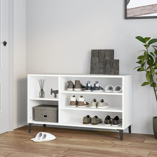 Étagère à chaussures blanc 102x36x60 cm en bois