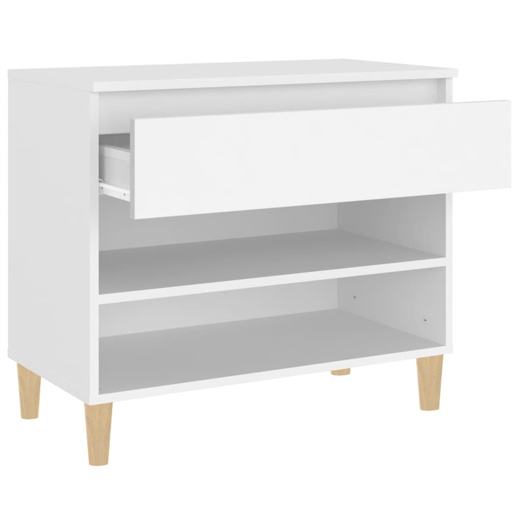 Étagère à chaussures blanc 70x36x60 cm en bois