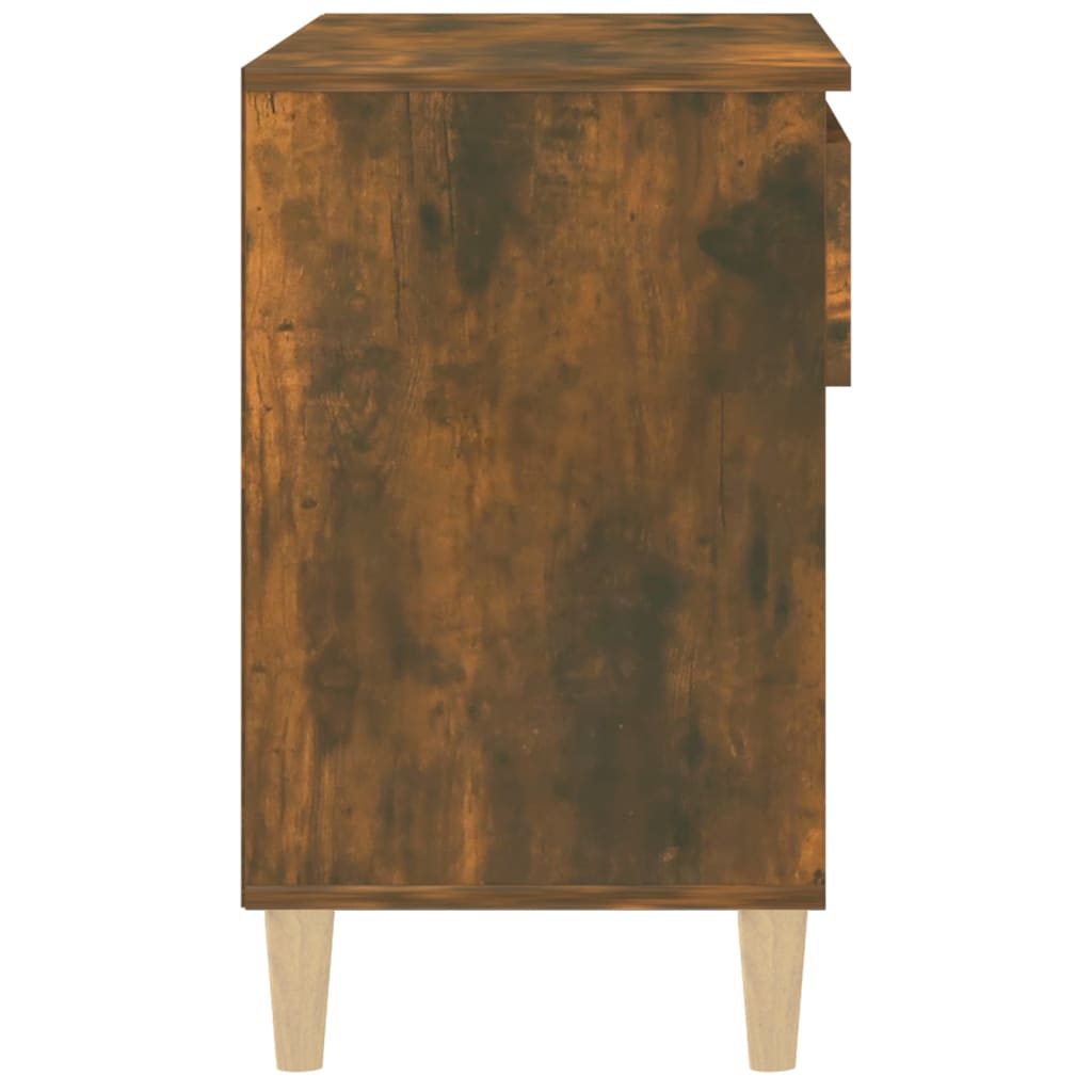 Shoe rack smoked oak 70x36x60 cm wood material