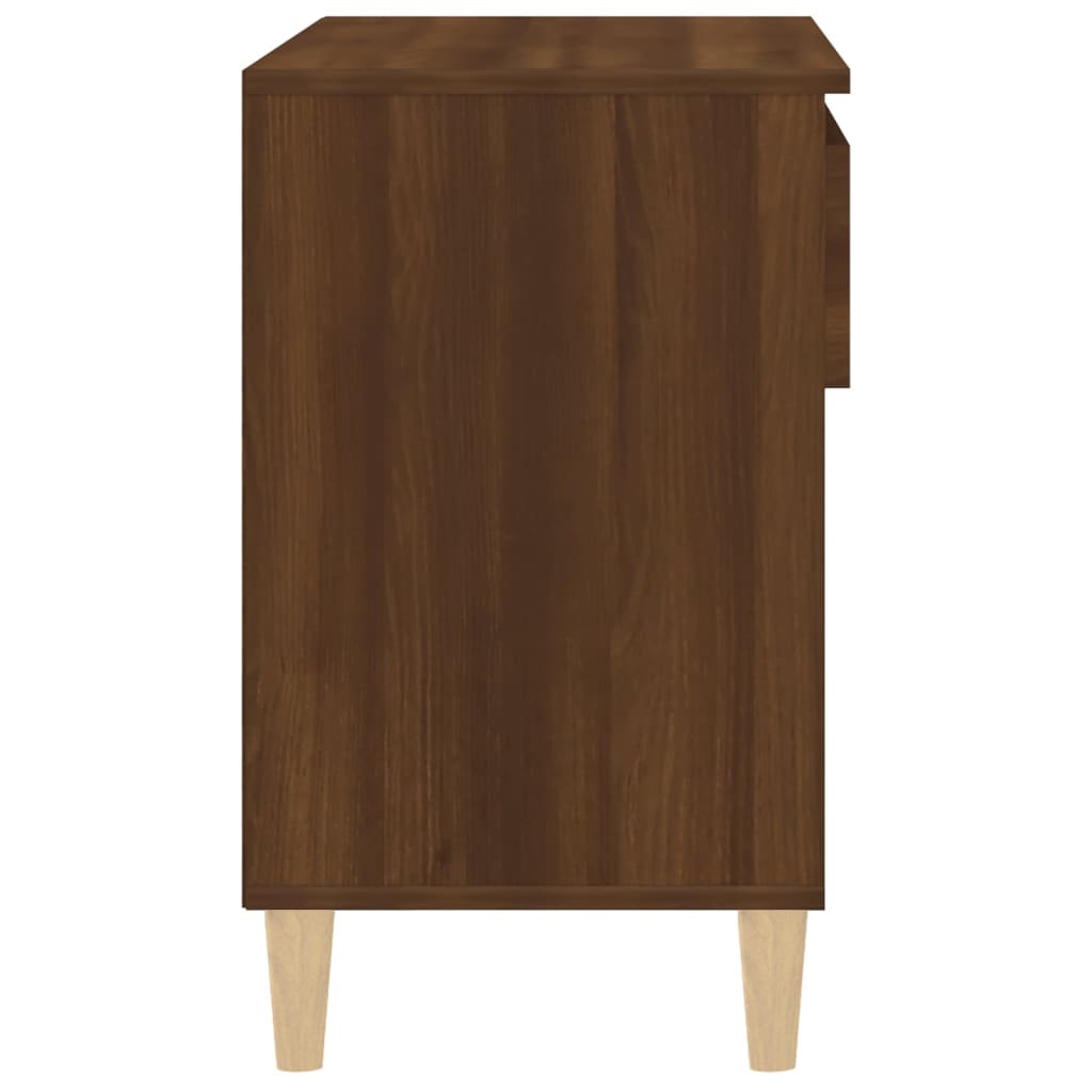 Étagère à chaussures aspect chêne marron 70x36x60 cm en bois