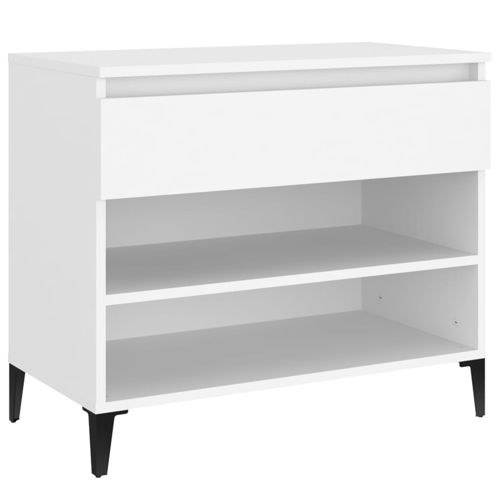 Étagère à chaussures blanc 70x36x60 cm en bois